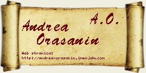 Andrea Orašanin vizit kartica